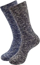 6 Pairs 100% Cotton Crew Boot Socks Thermal Outdoor Hiking Ragged Warm Size 7-12 Socks (Outdoor) price