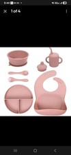 Silicone Baby Feeding Set, Suction Plate Bowl Set, Self 8 Piece Gift Set For🤱 Feeding Plate price
