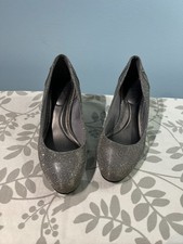 LifeStride Metallic Pewter Shimmer Pumps Womens Comfort Y2k Evening Shoes Sz 9 Evening Shoes price