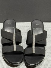 Contessa SZ 8.5M Women’s Black Wedge Rhinestone Decor Casual/Evening Shoes Evening Shoes price