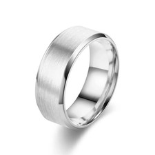 Tungsten Carbide Wedding Band Ring Brushed Silver Mens Jewelry Size 5-17 + Half Silver Wedding Band price