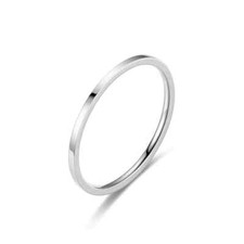 1mm Thin Plain Silver Gold Plated Stainless Steel Wedding Ring Band Size 3-10 Silver Wedding Band price