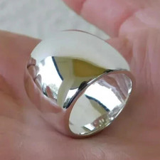 925 Sterling Silver, Solid Silver, Band Ring, Unisex, Wide Dome Ring Silver Wedding Band price