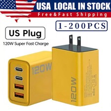 120W 4-Port USB C Fast Wall Charger Block For All Cell Phone iPad lot Phone price