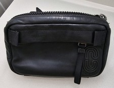 Coach Mini Edge Men's Unisex Leather Belt Body Bag / Sling Black Great Condition Men's Belt Bag price