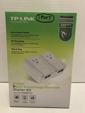 TP-Link AV500 1-Port Passthrough Powerline Starter Kit TL-PA4020P KIT White Powerline Adapter price