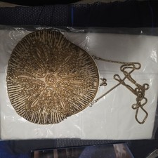 Vintage La Regale Ltd Gold Beaded Evening Bag Kiss Lock Closure Purse Handbag E3 Evening Bag price