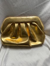 THEMOIRè Gold Clutch Bag Made In Italy Designer Metallic Evening Purse Evening Bag price