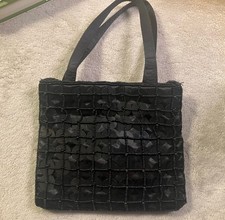 RR Black Beaded Sequin Evening Bag Lined Magnetic Snap Y2K 90s Evening Bag price