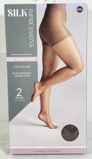 Silk Impressions Pantyhose 2 Pack XXL Coffee Bean 20 Denier Light Support Sheer Pantyhose price