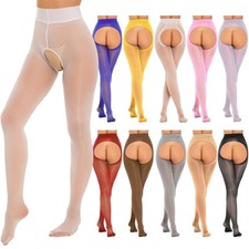 US Women Pantyhose Lightweight Tight Stretchy Hosiery Mesh Lingerie Open Crotch Pantyhose price