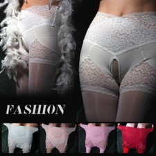 Women Sexy Super Shiny Glossy Sheer Stockings with Lace Panties Tights Pantyhose Pantyhose price