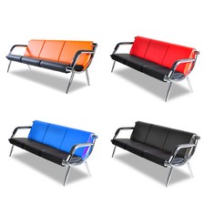 3 Seat Office Visitor Guest Sofa Reception Chair Waiting Room Bench PU Leather Office Visitor Chair price