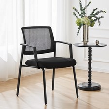 Stackable Mesh Guest Visitor Reception Chairs - Ergonomic Lumbar Support for ... Office Visitor Chair price