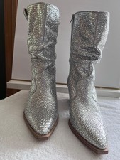 Crown Vintage Sinera Western Boots Women’s 9.5M Dark Silver Rhinestone Women's Boots price