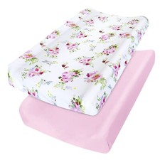 Changing Pad Cover for Girls 32"x16" Soft Diaper Change Table Sheets 2 Pack Pink Baby Changing Pad price