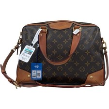 Louis Vuitton Retiro Shoulder Bag PM Brown Monogram Canvas LV Leather 051420 Bags price