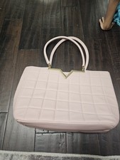Grossi  Pink Quilted Satchel Top Handle Bag Double Handles, Gold Tone Hardware Bags price