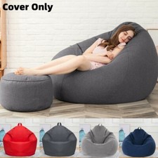2 Size Large Bean Bag Chair Indoor For Adults Kids Lazy Lounger Couch Sofa Cover Bean Bag Chair price