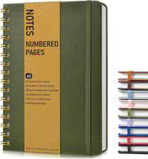 Lined Spiral Journal Notebook, A5 Hardcover Spiral Journals for Women Men, 150 N Hardcover Notebook price