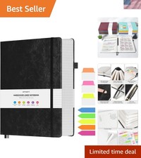 College Ruled Notebook, Large A4 Hardcover Leather Journal, 312 Numbered Page... Hardcover Notebook price
