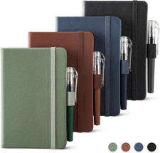4 Pack Small Notebook Pocket Notebook, A6 Mini Leather Hardcover Journal, 3.7" X Hardcover Notebook price