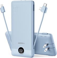 Portable Charger Built-in Cables and AC Wall Plug, USB C Power Bank 10000mAh Portable Charger - Power Bank price