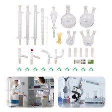24/40 Glass Organic Chemistry Lab Glassware Kit - 32PCS Distillation Set Chemistry price