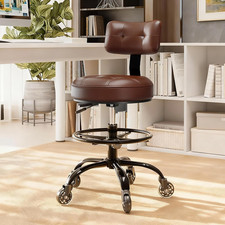 Office Drafting Chair with Footrest, Tall Height Adjustable Stool with Back Supp Office Stool price