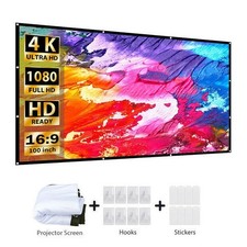 VANKYO 100" Extra Thick HD Projector Screen 16:9 Home 4K Movie Theater Foldable Projector Screen price