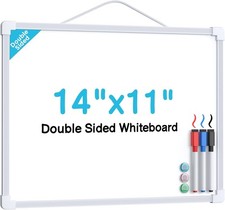 Small Dry Erase Board, 14"x11" Double Sided Hanging Whiteboard for Wall, Mini Whiteboard price