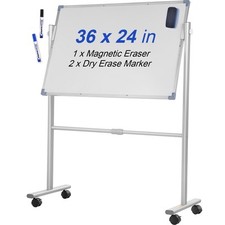 Uimoso Mobile Dry Erase Board Magnetic Whiteboard w/ Stand 36"x 24" Double Sided Whiteboard price