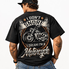 I Don't Snore Motorcycle Biker Funny Men's Graphic T-Shirt Rider Gift Men's T-shirt price