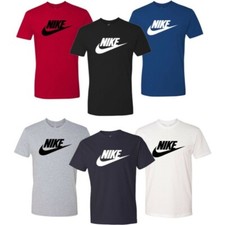 Nike Men's T-Shirt Athletic Logo Swoosh Printed Active Short Sleeve Tee Men's T-shirt price
