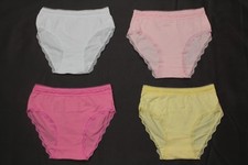 Girl's Underwear Bikini 4 Pairs With Lace Trim Soft Cotton Panties Assorted Girls' Underwear price