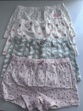 Girls Boyshort Underwear 4-Pack Size 110CM Cotton Blend Stretch Rabbit Print Girls' Underwear price