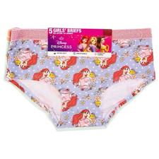 Disney Princess Girls Brief Underwear 5 Pack Size 6 Multicolor Cotton Stretch Girls' Underwear price