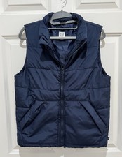 Gap Kids Boys Puffer Vest XL (12/13) Navy Blue Full Zip Boys' Jacket price