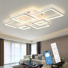6-Ring LED Ceiling Light w/ Remote – Dimmable White for Bedroom & Living Room Baby Room Ceiling Lamp price