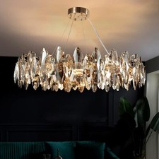 Modern Luxury K9 Crystal Ceiling Fixture Light Round Pendant Lamp Chandelier Baby Room Ceiling Lamp price