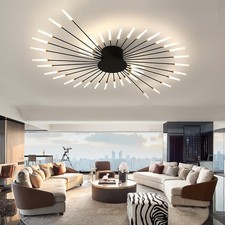 42 Heads Black Modern LED Ceiling Light,Flush Mount Ceiling Lamp for Dining Room Baby Room Ceiling Lamp price