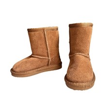 Lamo Kids Chestnut Brown Suede Faux Fur Lined Winter Boots Unisex 9 Toddler Cozy Unisex Children's Boots price