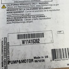 W11416362 OEM Whirlpool Dishwasher Circulation Drain Pump Sump BRAND NEW Dishwashers price