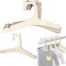 Wooden Kids Hangers 10 Pack 9inch Cute Baby Hanger with Bear Ears Non Slip Woode Baby Clothes Hanger price