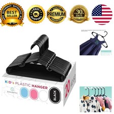 Kids Plastic Hangers Black 20 Pack Toddler Child Clothes Closet Hangers Baby Clothes Hanger price