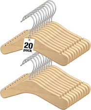 20 Pack Baby Wooden Hangers for Toddlers, 360° Swivel Hook, Natural Wood Baby Clothes Hanger price