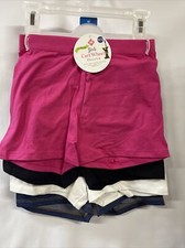 Member's Mark 4 Pack of Girls Cart Wheel Shorts Size 10/12 Solid Cotton Stretch Girls' Shorts price