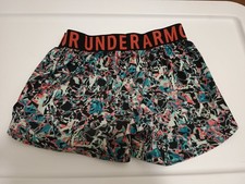 Under Armour Girls Play Up Shorts Size Youth Medium Heatgear Running Loose Girls' Shorts price