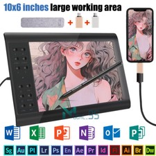 10x6 inch Digital Drawing Tablet HD Screen Graphics tablet with Battery-free Pen Drawing Pad price