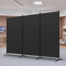 3 Panel Room Divider 6 FT Tall Folding Privacy Screens Partition Separator Black Divider & Separator price